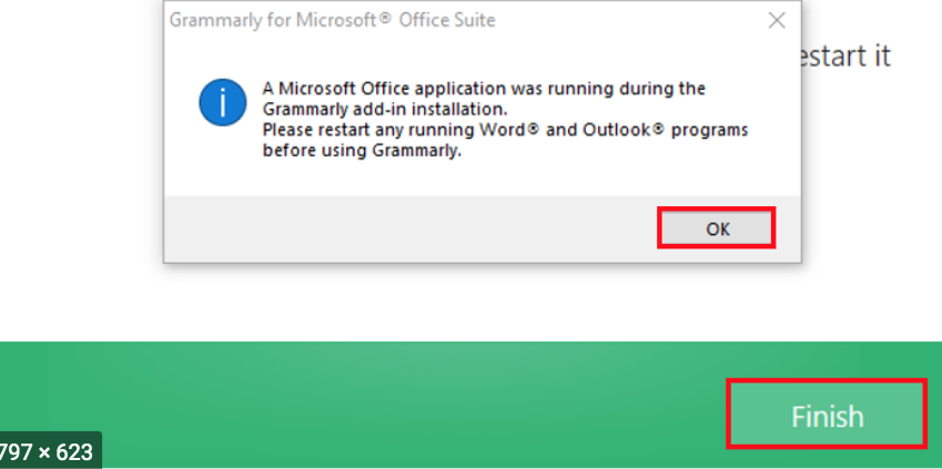 Step 3: Click the Finish Button
