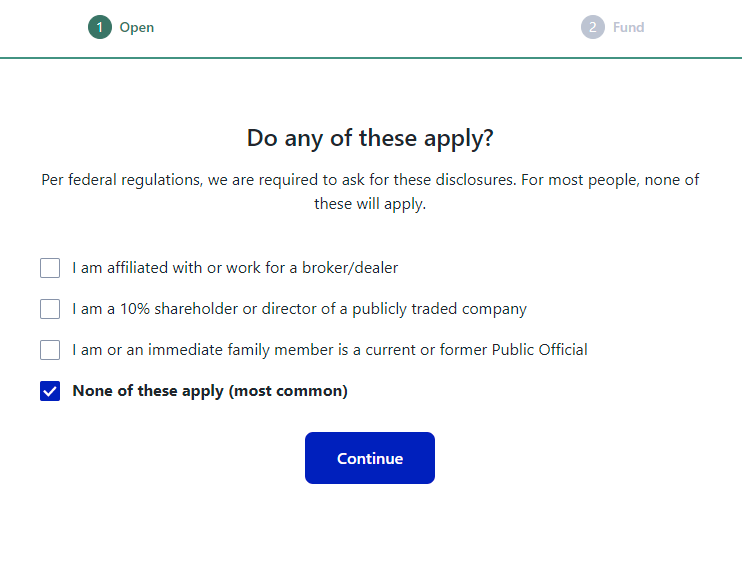 Questions to Open a Brokerage Account