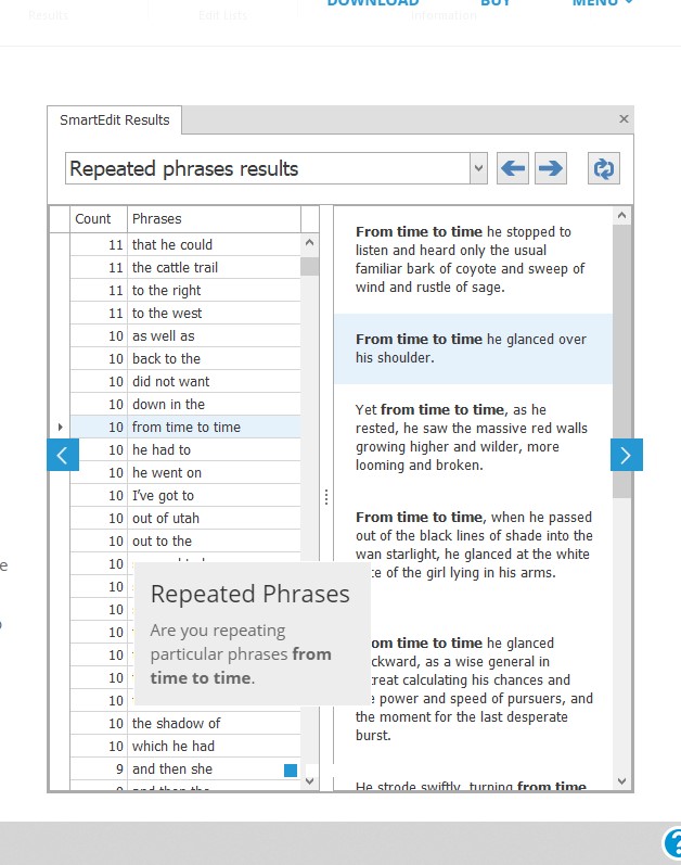 Manuscript editing software