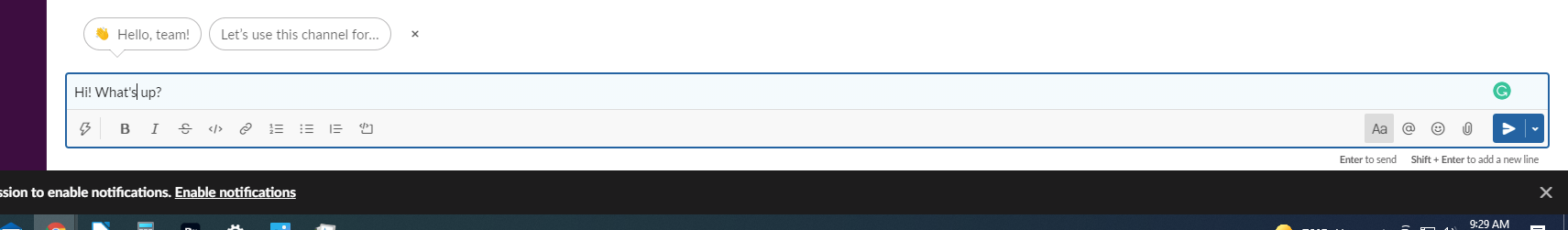 Slack Grammarly integration