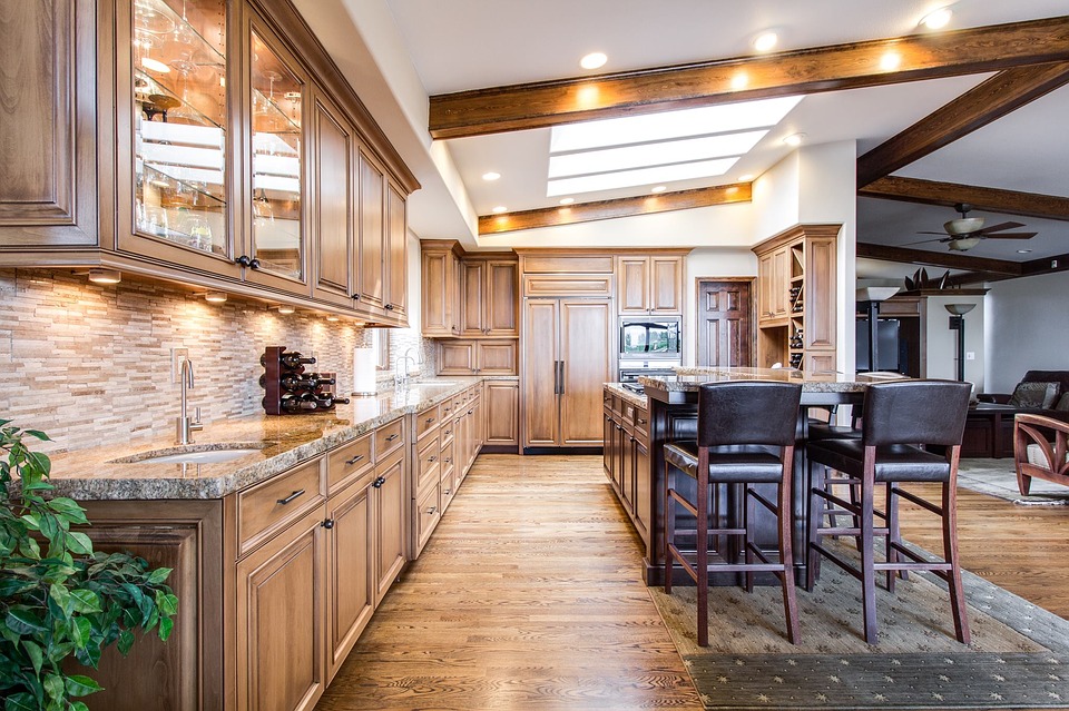 A modern kitchen in a home. Use tips for real estate photography to frame your shots